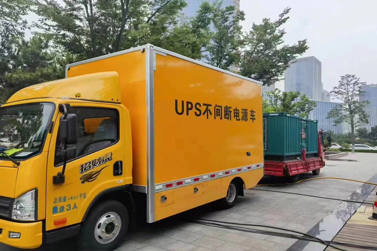 新北发电机租赁施工现场