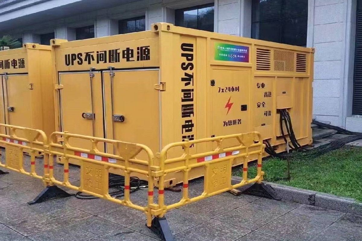 新北发电机租赁施工现场